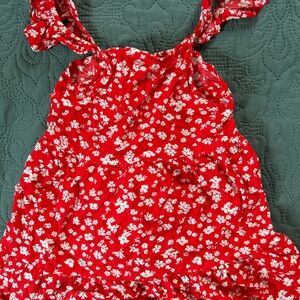 Primark Red Floral Tie-Strap Dress for Kids
